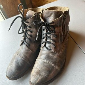 Brown Leather Ankle Boots